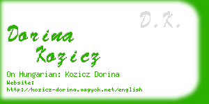 dorina kozicz business card